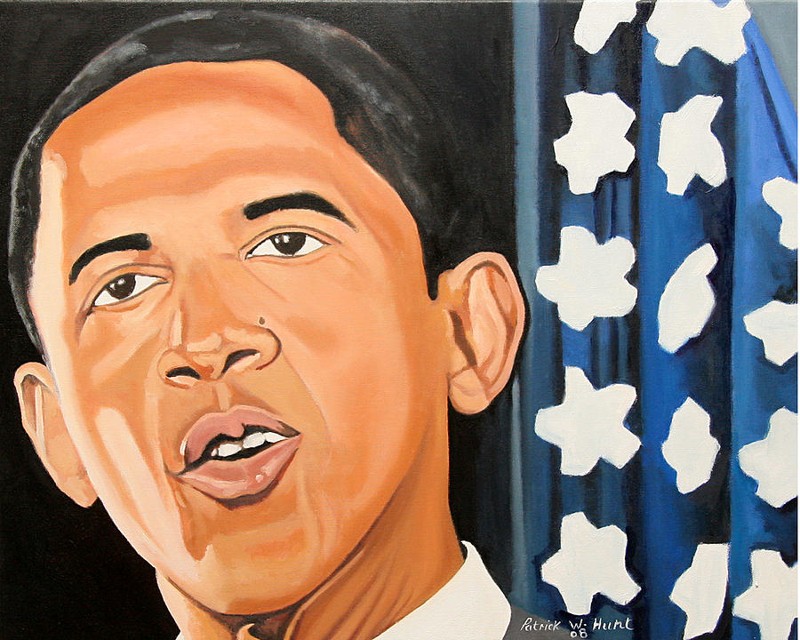 Obama Painting - President Elect Obama by Patrick Hunt Obama Painting - President Elect Obama by Patrick Hunt