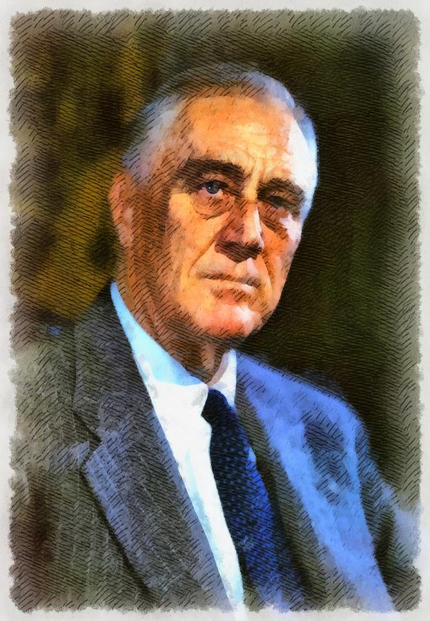 President Franklin D. Roosevelt Painting by Esoterica Art Agency