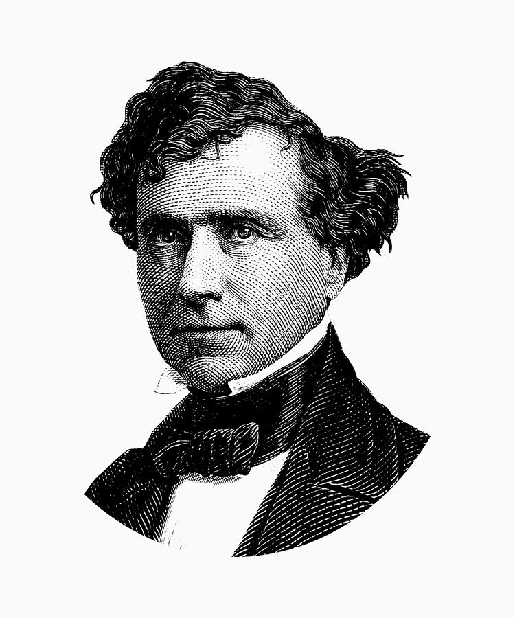 President Franklin Pierce Graphic - Black and White Digital Art by War Is Hell Store