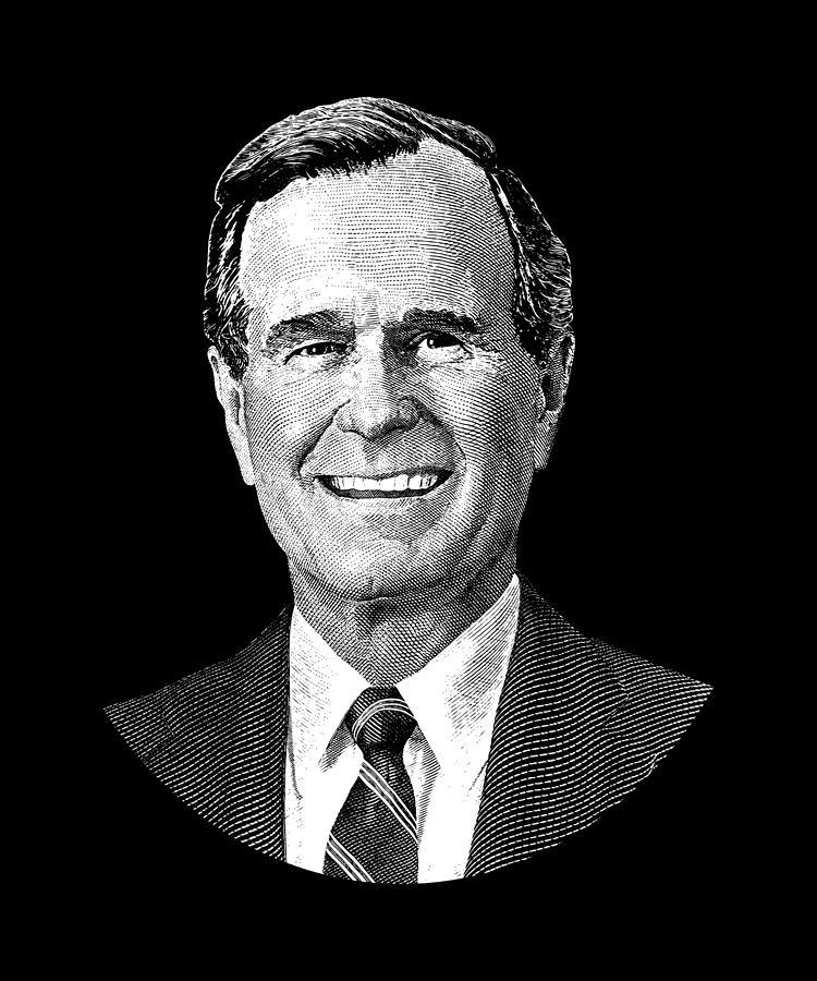 President George H. W. Bush Graphic Digital Art by War Is Hell Store
