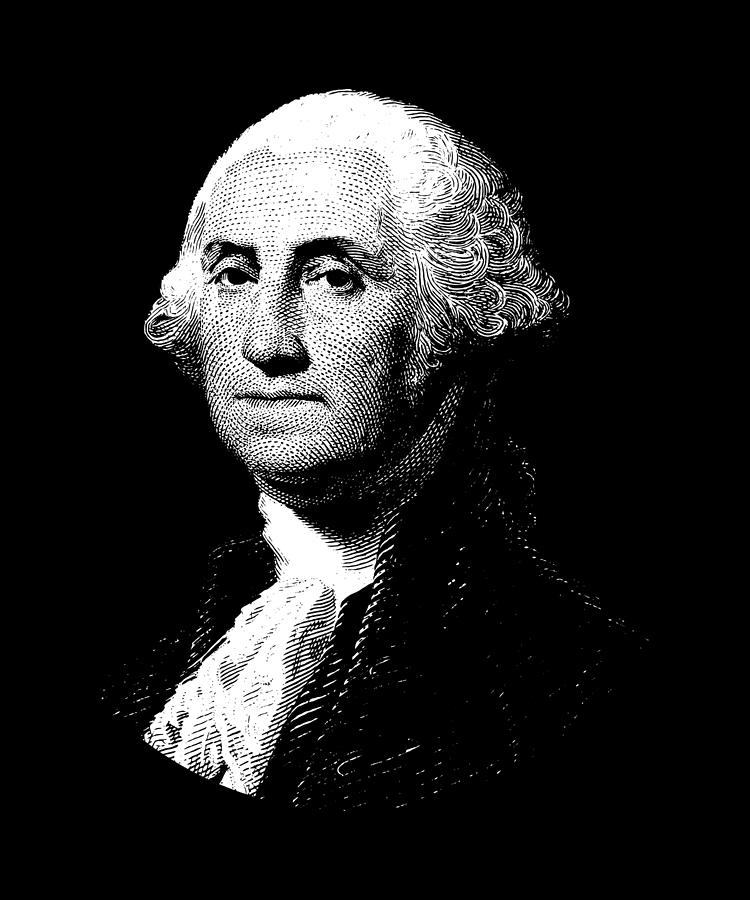 George Washington Digital Art - President George Washington Graphic  by War Is Hell Store