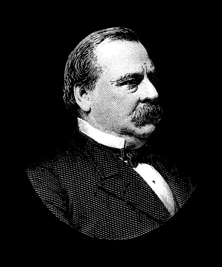 President Grover Cleveland Graphic Digital Art by War Is Hell Store