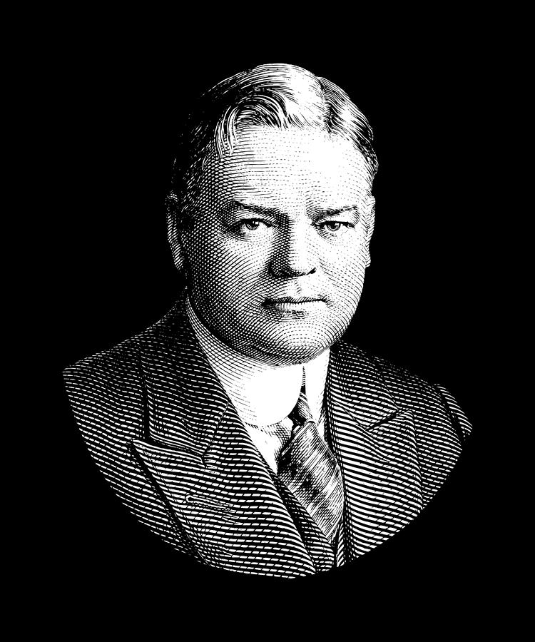 Herbert Hoover Digital Art - President Herbert Hoover Graphic by War Is Hell Store