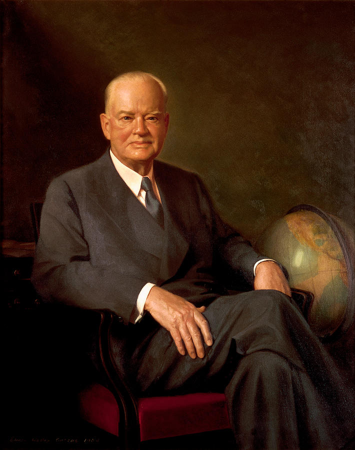 Herbert Hoover Painting - President Herbert Hoover Painting by War Is Hell Store