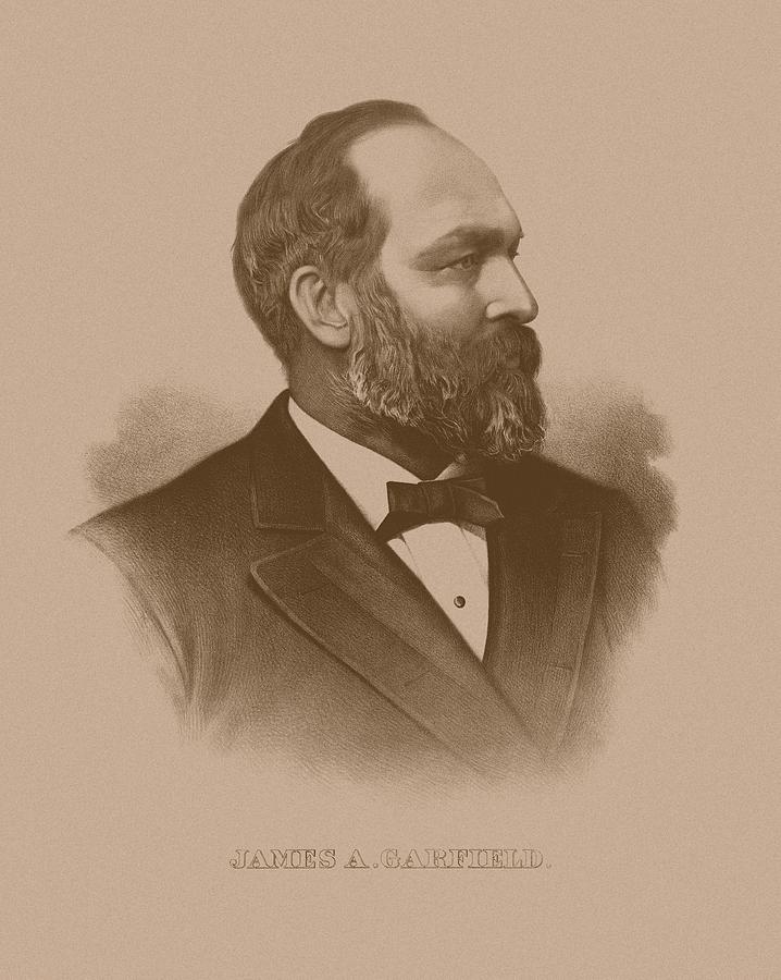 President James Garfield - Three Mixed Media by War Is Hell Store