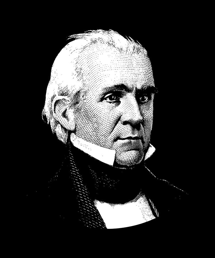 President James K. Polk Graphic Digital Art by War Is Hell Store