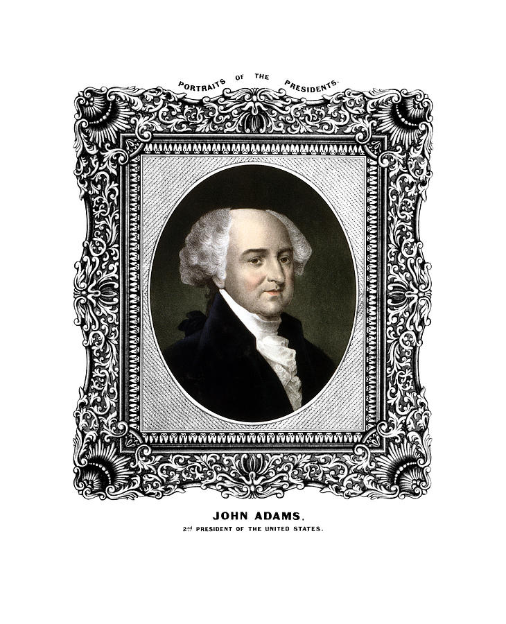 President John Adams Portrait  Painting by War Is Hell Store