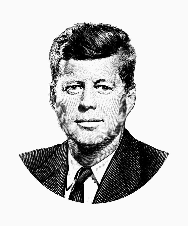 President John F. Kennedy Graphic Digital Art by War Is Hell Store