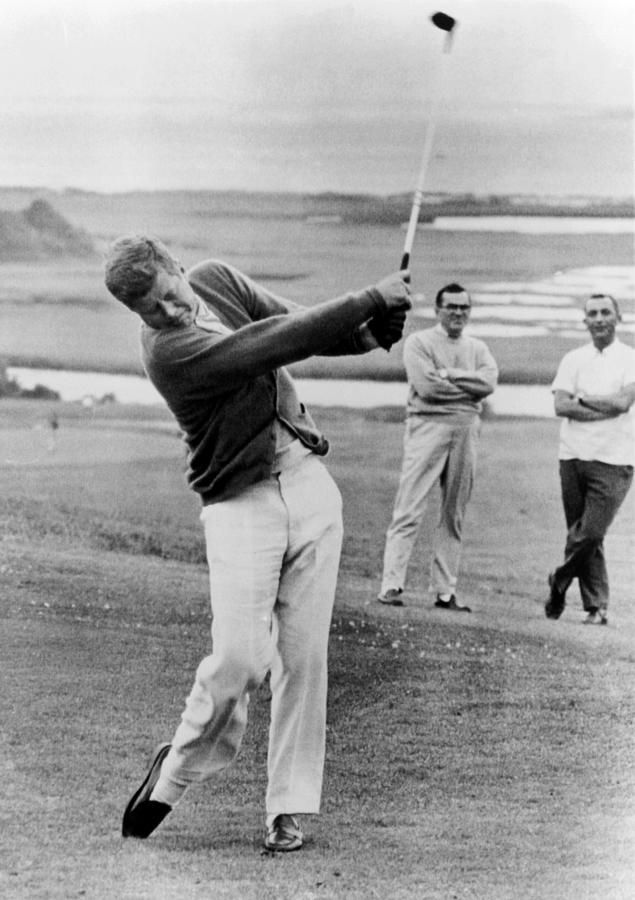 President John Kennedy Playing Golf Photograph by Everett