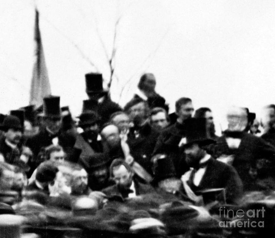 Abraham Lincoln Photograph - President Lincoln, Cemetery Dedication by Science Source