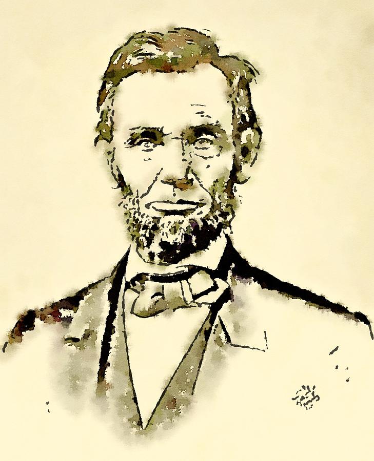 President Of The United States Of America Abraham Lincoln Painting By