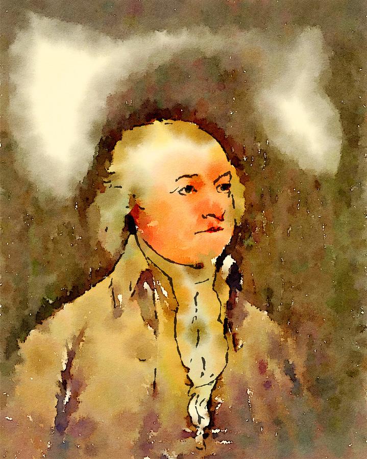 Politician Painting - President of the United States of America John Adams by Esoterica Art Agency