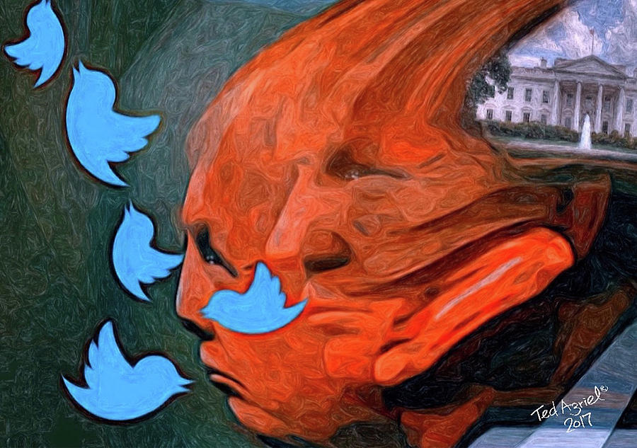President of Twitter Digital Art by Ted Azriel