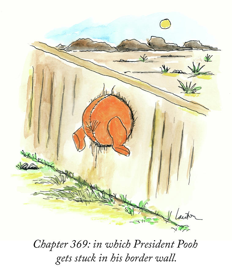 President Pooh Drawing by Mary Lawton