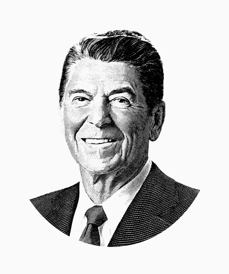 President Ronald Reagan Graphic Digital Art by War Is Hell Store