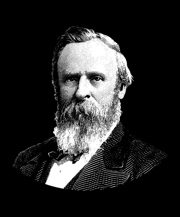 President Rutherford B. Hayes Graphic Digital Art by War Is Hell Store
