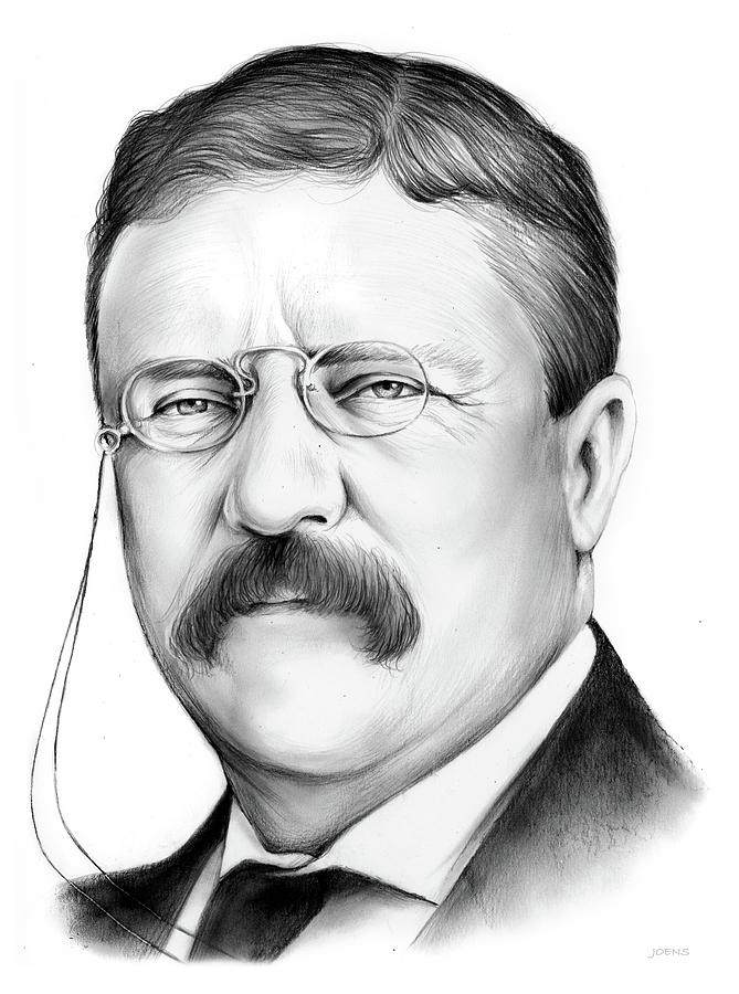 President Theodore Roosevelt Drawing by Greg Joens