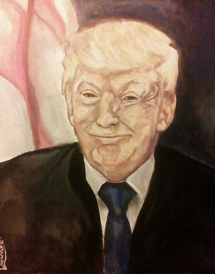 President Trump #2 Painting by Raymond Doward