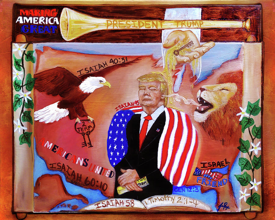 President Trump Painting by Jennifer Page