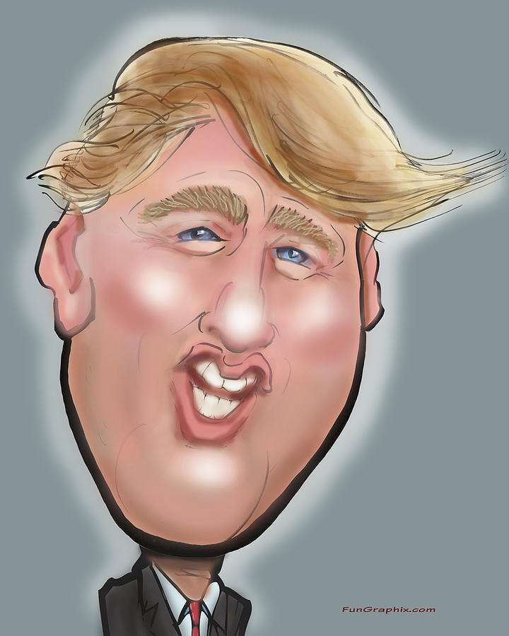 President Trump Digital Art by Kevin Middleton