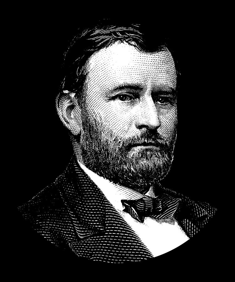 President Ulysses S. Grant Graphic Three Digital Art by War Is Hell Store