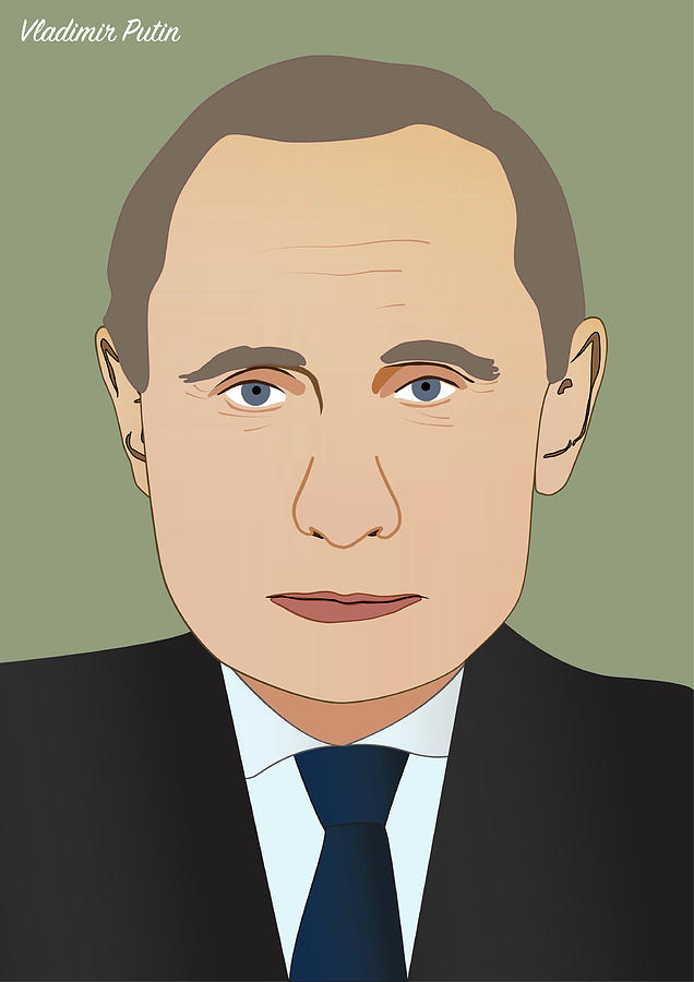 President Vladimir Putin Drawing by Alain De Maximy Pixels