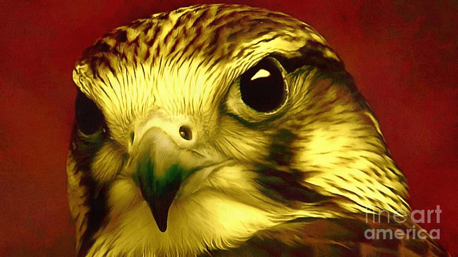 Hawk Painting - Presidential Hawk Eye by Catherine Lott