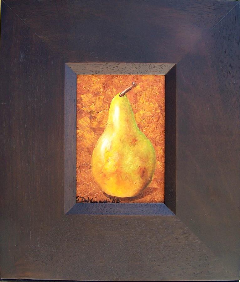 Pretentious Pear  SOLD Painting by Susan Dehlinger