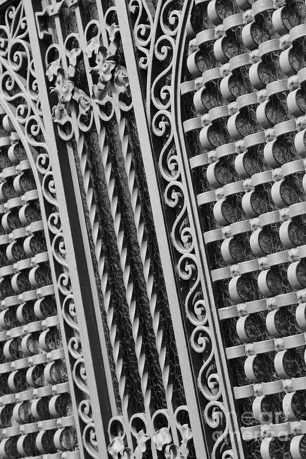 Pretty and Strong Spanish Gate - Black and White Photograph by Carol Groenen