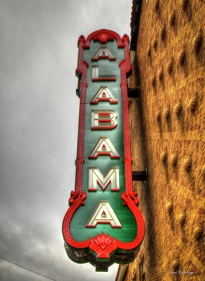 Birmingham AL Pretty As Ever The Alabama Theatre Architectural Signage Art Photograph by Reid Callaway