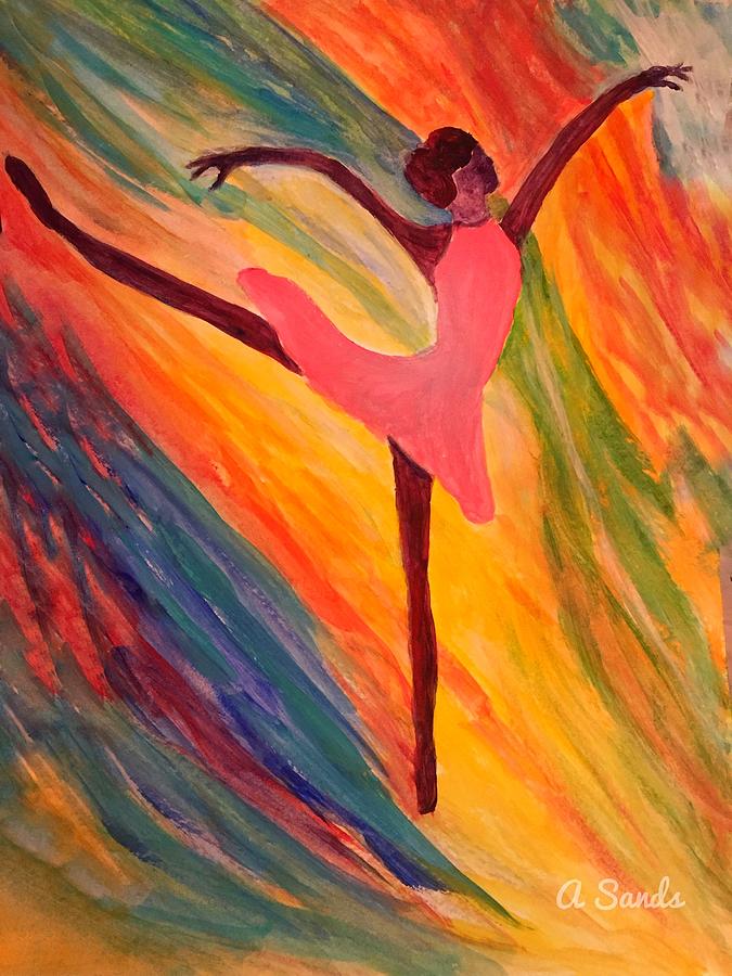 Pretty Ballerina Painting by Anne Sands