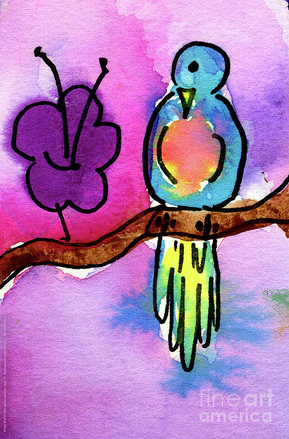 Pretty Bird Painting by Jessie Abrams Age Twelve