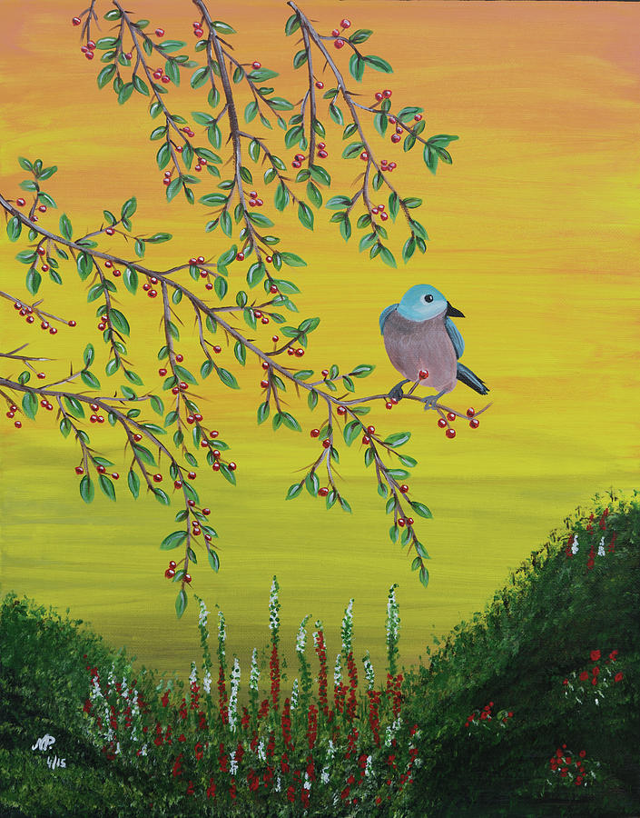 Nature Painting - Pretty Bird by Nicole Paquette Nature Painting - Pretty Bird by Nicole Paquette