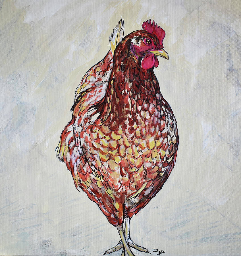 Pretty Chicken Painting by Idie Karr Pretty Chicken Painting by Idie Karr