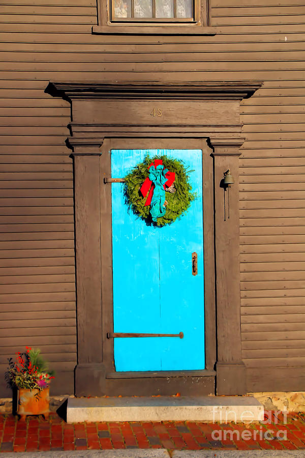 Pretty Christmas Door Photograph by Elizabeth Dow