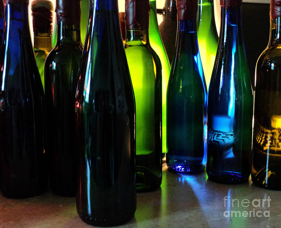 Pretty Colored Bottles 2016 Photograph by Padre Art