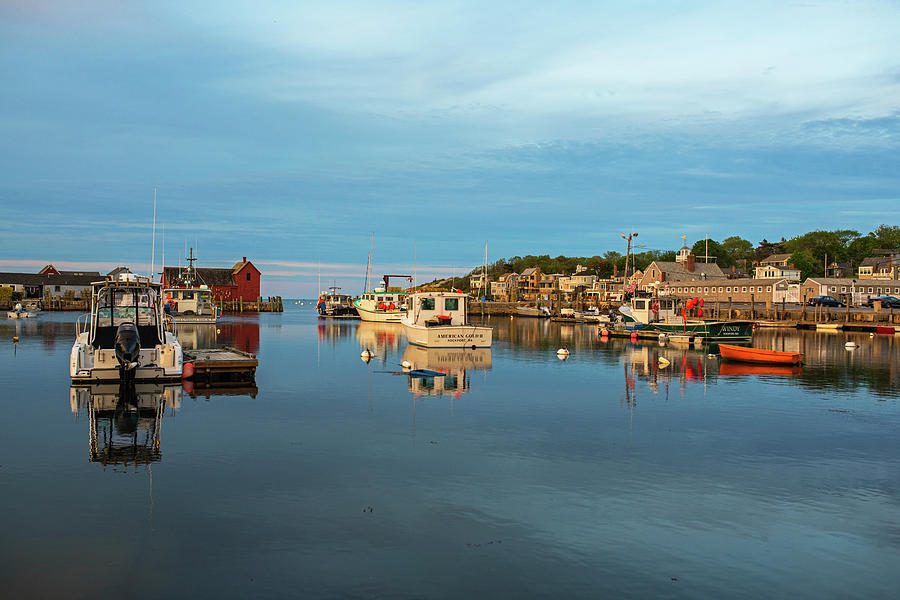 Pretty Colors on Rockport Harbor and Motif #1 Rockport MA Photograph by Toby McGuire