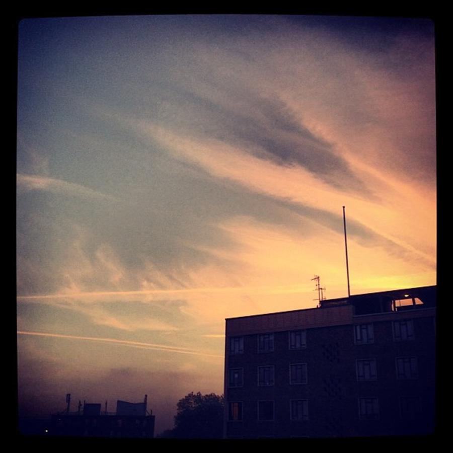 London Photograph - #pretty #evening #sky #sunset #clouds by Louise McAulay