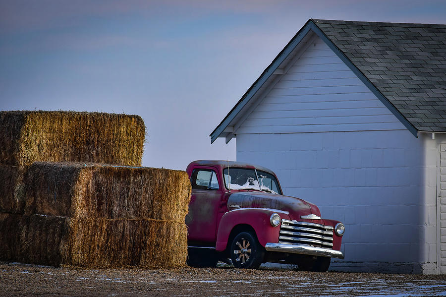 Winter Photograph - Pretty Farm Truck by Christopher Thomas