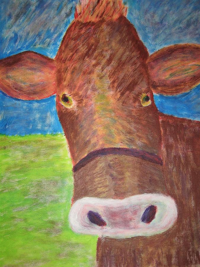 Cow Painting - Pretty Hazel by John Scates