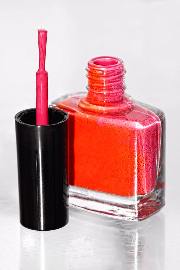 Bottle Photograph - Pretty In Pink Finger Nail Polish by Tracie Schiebel