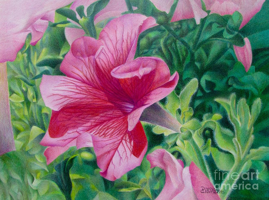 Pretty in Pink Painting by Pamela Clements