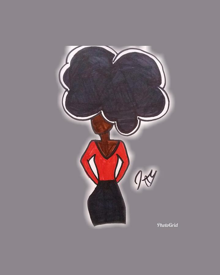 Black Girl Photograph - Pretty In Red  by Artist Sha