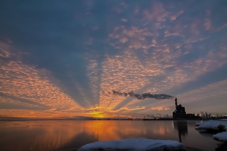 Pretty Industrial Sunrise Photograph by Sven Brogren