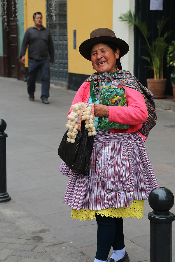 Pretty lady in Lima Peru Photograph by Kathryn McBride