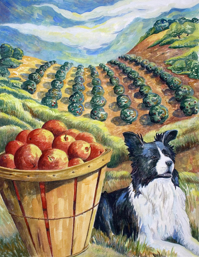 Apple Painting - Pretty Little Dog by Paula McHugh Apple Painting - Pretty Little Dog by Paula McHugh