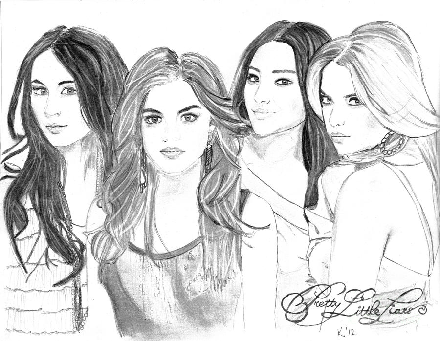 Pretty little liars Drawing by Kristina Mladenova - Pixels