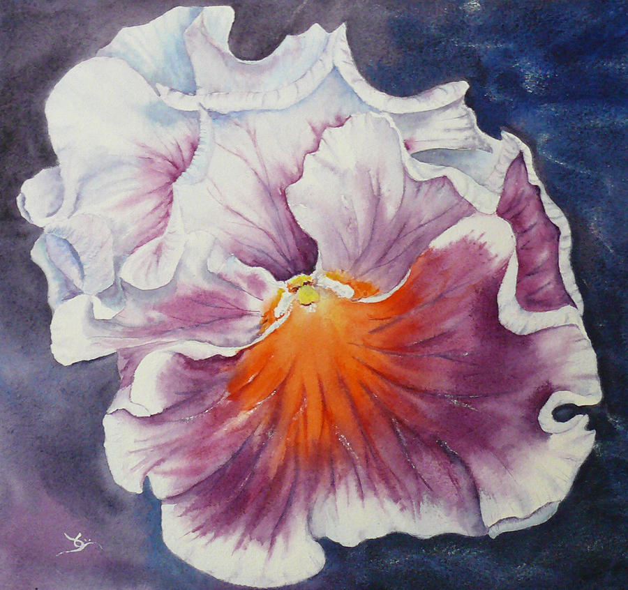 Nature Painting - Pretty Pansy by Dee Carpenter