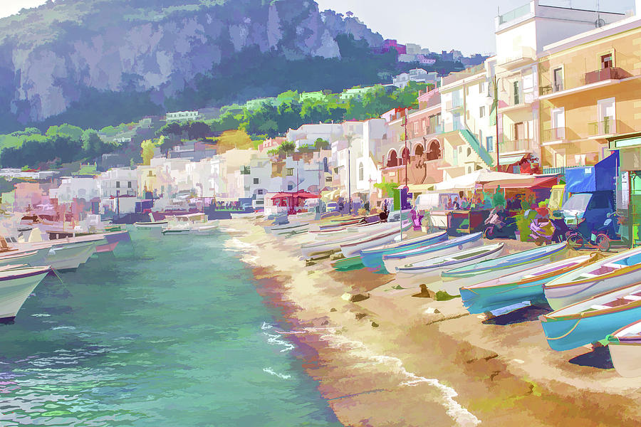 Pretty Pastel Capri Digital Art by Lisa Lemmons-Powers