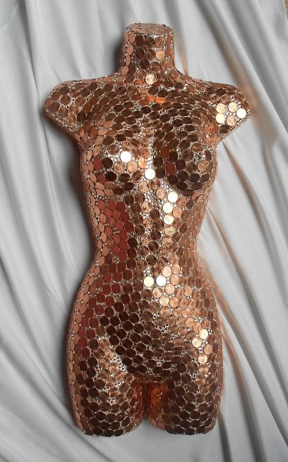 Bust Mixed Media - Pretty Penny by Denise H Cooperman Bust Mixed Media - Pretty Penny by Denise H Cooperman